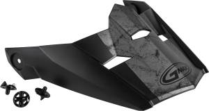 VISOR W/SCREWS DOMINANT MX-46Y MATTE BLACK/GREY YS-YL