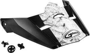 VISOR W/SCREWS DOMINANT MX-46Y MATTE BLACK/WHITE/RED YS-YL