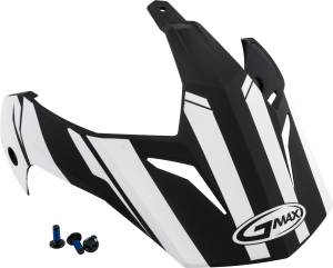 VISOR VERTICAL BLACK/WHITE W/SCREWS GM-11