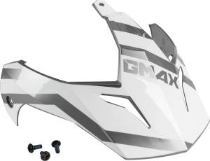 VISOR W/SCREWS TRAPPER WHITE/SILVER GM-11S