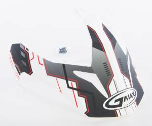 VISOR W/SCREWS ADVENTURE MATTE WHITE/BLACK/RED GM-11