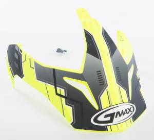 VISOR W/SCREWS ADVENTURE MATTE SILVER/HI-VIS YELLOW GM-11