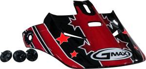 VISOR GM46Y-2 S/STAR BLACK/RED TC-1