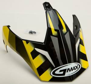 VISOR W/SCREWS TREKKA GM-11 BLACK/YELLOW