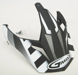 VISOR W/SCREWS TREKKA GM-11 MATTE BLACK/WHITE