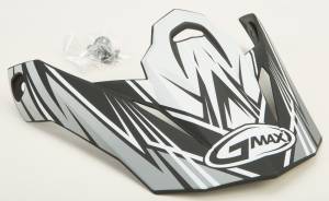 VISOR W/SCREWS RAZ MX-86 MATTE SILVER/WHITE