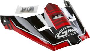 VISOR W/SCREWS UNCLE MX-46Y BLACK/RED YS-YL