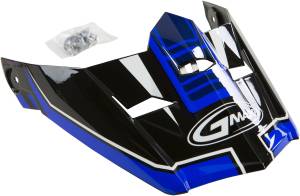 VISOR W/SCREWS UNCLE MX-46 BLACK/BLUE XS-SM