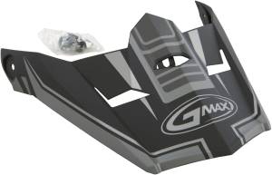 VISOR W/SCREWS UNCLE MX-46Y MATTE BLACK/SILVER YS-YL