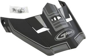 VISOR W/SCREWS UNCLE MX-46 MATTE BLACK/SILVER MD-2X