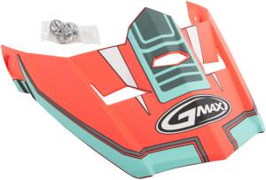 VISOR W/SCREWS UNCLE MX-46 MATTE ORANGE/TEAL XS-SM