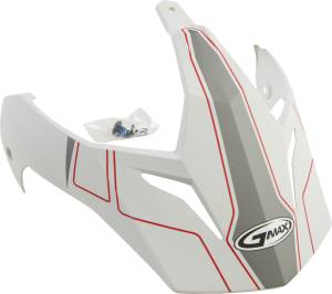 VISOR W/SCREWS EXPEDITION MATTE WHITE/RED GM-11