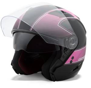 OF-77 OPEN-FACE CLASSIC HELMET MATTE BLACK/PINK LG