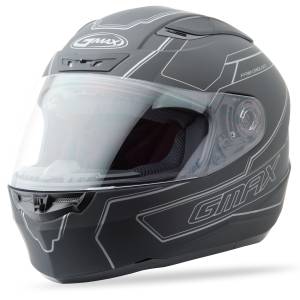 FF-88 FULL-FACE DERK HELMET MATTE BLACK/SILVER 3X