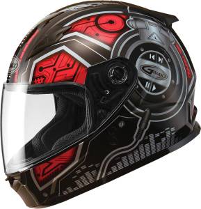 GM-49Y FULL FACE HELMET DJ BLACK/RED YL