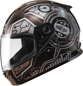 GM-49Y FULL FACE HELMET DJ BLACK/SILVER YS