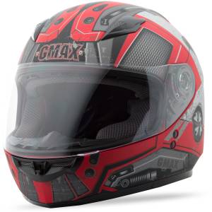 YOUTH GM-49Y FULL-FACE TROOPER HELMET MATTE RED/DARK SIL YL