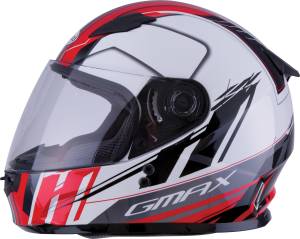 YOUTH GM-49Y FULL-FACE ROGUE HELMET WHITE/RED YL