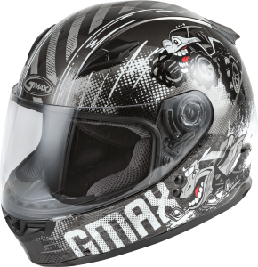 YOUTH GM-49Y BEASTS FULL-FACE HELMET DARK SILVER/BLACK YS