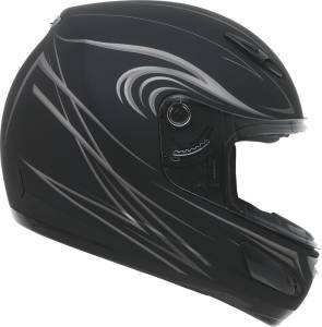 GM-44 FULL FACE DERK HELMET MATTE BLACK/SILVER XS