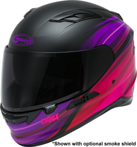 FF-98 FULL-FACE OSMOSIS HELMET MATTE BLACK/PUR/RED SM