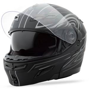 GM-54 MODULAR HELMET DERK MATTE BLACK/SILVER 2X