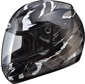 GM48 F/F SHATTERED HELMET DARK SILVER/BLACK L