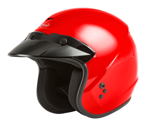 OF-2 OPEN-FACE HELMET RED 2X