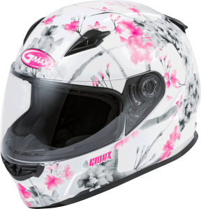 FF-49 FULL-FACE BLOSSOM HELMET WHITE/PINK/GREY LG