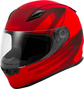 FF-49 FULL-FACE DEFLECT HELMET MATTE RED/BLACK 2X