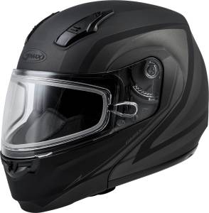 MD-04S MODULAR DOCKET SNOW HELMET MATTE DARK SIL/BLACK 2X