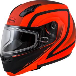 MD-04S MODULAR DOCKET SNOW HELMET MATTE NEON ORG/BLK XS