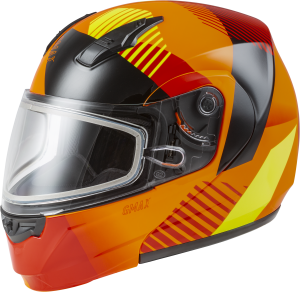 MD-04S MODULAR RESERVE SNOW HELMET NEON ORANGE/HI-VIS 2X