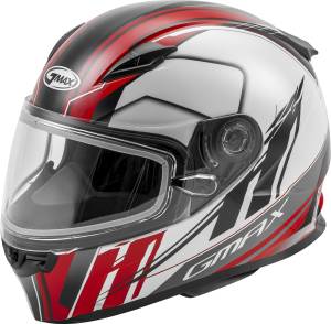 YOUTH GM49Y ROGUE SNOW HELMET WHITE/RED YL