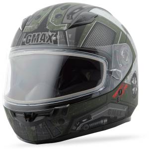 GM-49Y SNOW HELMET TROOPER MATTE BLACK/OD GREEN YL