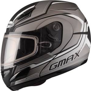 GM-44S MODULAR HELMET GLACIER MATTE BLACK/DARK SILVER 2X