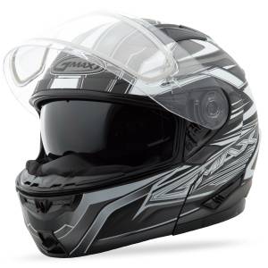 GM-64S MODULAR HELMET CARBIDE GLOSS BLACK/DARK SILVER 2X