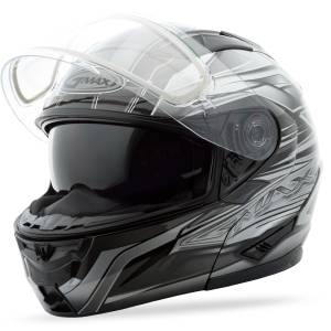 GM-64S MODULAR HELMET CARBIDE MATTE BLACK/WHITE 2X