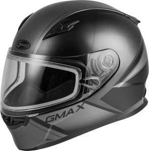 FF-49S FULL-FACE HAIL SNOW HELMET MATTE BLACK/GREY 2X