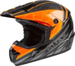 YOUTH MX-46Y OFF-ROAD MEGA HELMET BLACK/ORANGE/SILVER YL