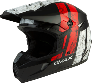 YOUTH MX-46Y OFF-ROAD DOMINANT HELMET MATTE BLK/WHITE/RED YL