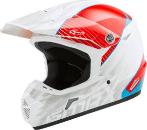 YOUTH MX-46Y OFF-ROAD COLFAX HELMET WHITE/RED/BLUE YL