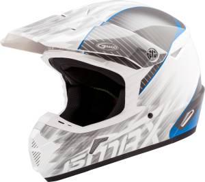 YOUTH MX-46Y OFF-ROAD COLFAX HELMET WHITE/BLUE YL