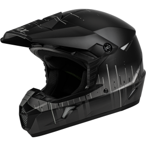 YOUTH MX-46Y FREQUENCY OFFROAD HELMET MATTE BLACK/GREY YL