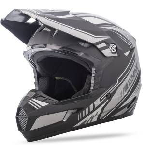 YOUTH MX-46Y OFF-ROAD UNCLE HELMET MATTE BLACK/SIVLER YL