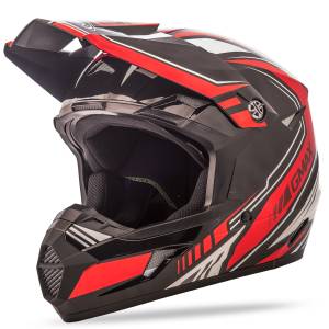 YOUTH MX-46Y OFF-ROAD UNCLE HELMET BLACK/RED YL