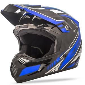 YOUTH MX-46Y OFF-ROAD UNCLE HELMET BLACK/BLUE YS