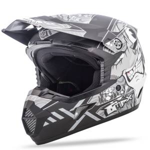 YOUTH MX-46Y OFF-ROAD HOOPER HELMET MATTE BLK/DARK SIL YL