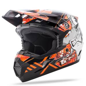 YOUTH MX-46Y OFF-ROAD HOOPER HELMET BLACK/ORANGE YL