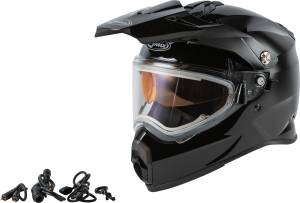 AT-21S SNOW HELMET W/ELECTRIC SHIELD BLACK 2X